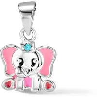 The Jewelry Collection Zilver Gerhodineerde Hanger olifant 1334492
