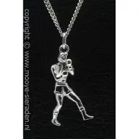 MOOYE ® - Collectie Zilveren Bokser middel ketting hanger