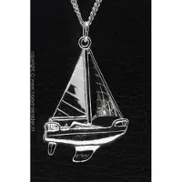 MOOYE ® - Collectie Zilveren Zeilboot ketting hanger