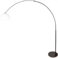 Steinhauer Booglamp Sparkled Light 4764CA cacao met witte kunststof kap