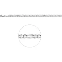 The Jewelry Collection Figaro 4,5 Mm Zilver Gerhodineerd