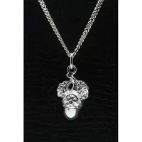 MOOYE ® - Collectie Zilveren Eikel met blad ketting hanger