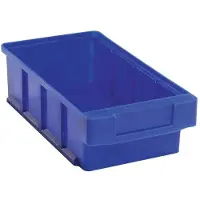 LA-KA-PE Stellingbak | L300xB152xH83mm | blauw polypropyleen | 10 stuks - VKB 300/152 BLAU VKB 300/152 BLAU