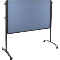 Legamaster Premium Plus Vilt Prikbord Vrijstaand 126 (B) x 58 (D) x 196 (H) cm Aluminium Blauw, grijs