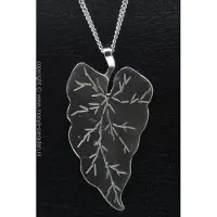MOOYE ® - Collectie Zilveren Wingerd blad ketting hanger - groot