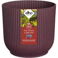 Elho The Winery Collection 14 - Bloempot voor Binnen - 100% Gerecycled Plastic - Ø 14.1 x H 12.9 cm - Bordeaux rood