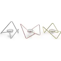 Black & Blum Black+Blum Triangular Loop Waxinelichthouder - Set van 3 Stuks - 14x14x7 cm - Assorti