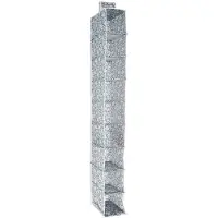 Compactor hangende kledingorganizer Vicky 9 niveaus blauw/wit