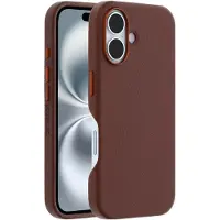 Otterbox Symmetry Apple iPhone 16 Back Cover met MagSafe Magneet Leer Bruin