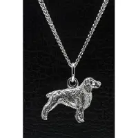 MOOYE ® - Collectie Zilveren Welsh springer spaniel ketting hanger - groot