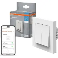 Osram Draadloze wandschakelaar | 2 knoppen | WiFi | Mat wit