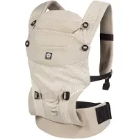 Dooky Draagzak Baby - Baby Carrier Terra Nova Beige - Kinderdrager - Draagzak Peuter en Baby 3,5-15 kg - Ergonomische M-positie - Rugdrager - Verstelbaar en Ademend - Draagzakken - Babydraagzak