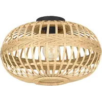 Eglo Amsfield Plafondlamp - E27 - Ø 45 cm - Hout, bamboe - Bruin/Zwart
