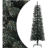 vidaXL Kunstkerstboom met standaard smal 120 cm PVC groen