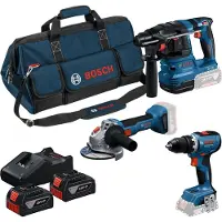 Bosch Professional 18V Toolkit - Combiset - GSR 18V-65 + GWS 18V-8 + GBH 18V-22 + 2x GBA 18V 4.0 Ah accu en GAL 18V-40 lader