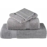 vidaXL Premium washandjes SOLUND 2 stuks grijs 30x30cm 600 g/m²