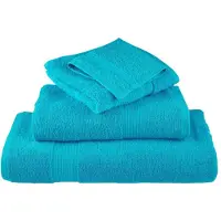 vidaXL Gastendoekjes SOLUND 4 st 600 g/m² 30x50 cm turquoise