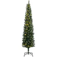 vidaXL Kunstkerstboom smal met 300 LED's 180 cm