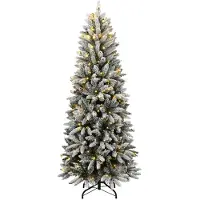 vidaXL Kunstkerstboom met 150 LED's en sneeuw 120 cm