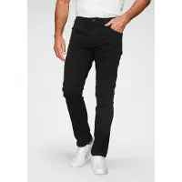 Wrangler STRAIGHT BLACK RINSE REGULAR JEANS-HEREN