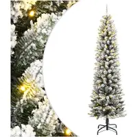 vidaXL Kunstkerstboom met 300 LED's en sneeuw 180 cm