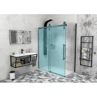 Hak Volcano Black Zijpaneel 100cm, helder glas