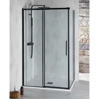 Polysan Altis Black Rechthoekige douchecabine 120x90cm, links/rechts-uitvoering