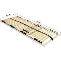 vidaXL Lamelbodem Bruin 80 x 190 cm Massief beukenhout