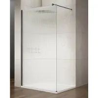 Gelco Vario Black Walk-in douchecabine, Nordic-glas, 110cm