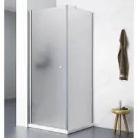 Aqualine Pilot - Douchecabine 80x80 cm, chroom/glas Brick PT080-01