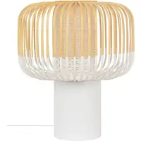 Forestier Tafellampe , Bamboo, Wit, Woonkamer, Bamboe, Designer