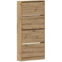 vidaXL Schoenenkast 80 x 21 x 163,5 cm Bewerkt hout Artisan Eiken