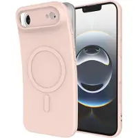 Just in Case MagSafe Hoes - - iPhone Air - ultra duurzame TPU - Microvezel voering - Roze