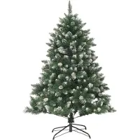 vidaXL Kunstkerstboom Groen 150 cm PVC en Plastic en Staal