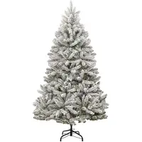 vidaXL - Kunstkerstboom - 210 - cm - 300 - LED's - Warmwit - PVC - en - Staal