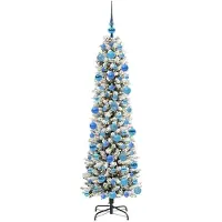 vidaXL Kunstkerstboom Wit 180 cm PVC en Metaal en Plastic
