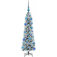 vidaXL Kunstkerstboom Wit 120 cm PVC en Metaal en Plastic