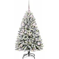 vidaXL Kunstkerstboom 120 cm 150 LED's Warmwit PVC en Staal