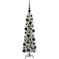 vidaXL Kunstkerstboom Wit 120 cm PVC en Metaal en Plastic