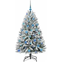 vidaXL Kunstkerstboom 150 cm 150 LED's Warmwit PVC en Staal