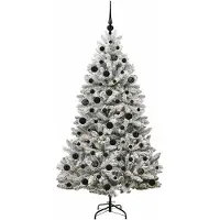 vidaXL Kunstkerstboom 180 cm 300 LED's Warmwit PVC en Staal