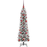 vidaXL Kunstkerstboom Wit 120 cm PVC en Metaal en Plastic