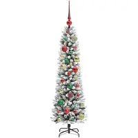 vidaXL Kunstkerstboom Wit 120 cm PVC en Metaal en Plastic