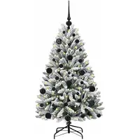 vidaXL Kunstkerstboom 120 cm 150 LED's Warmwit PVC en Staal