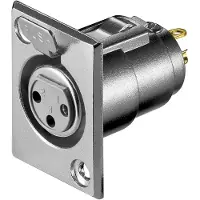 Goobay Microfoon ingebouwde aansluiting, XLR aansluiting 3-pin, Audio-aansluitingen, Zilver