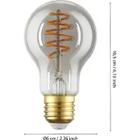 Eglo Ledfilamentlamp Peertje - Smoke - D6cm - Warm Wit - E27 - 4w