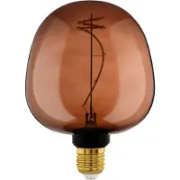 Eglo LED Lamp - E27 - Ø 12,5 cm - G125 - Cognac - 2000K - Dimbaar