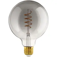 Eglo Ledfilamentlamp Globe - Smoke - D12,5cm - Warm Wit - E27 - 4w