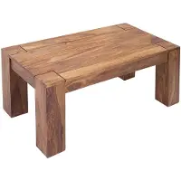 Invicta Massief houten salontafel MAKASSAR 100cm Sheesham unieke korrel - 37047