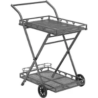 Greemotion Serveerwagen Toulouse, bijzetwagen, 69 x 54 x 87 cm, met afneembaar dienblad